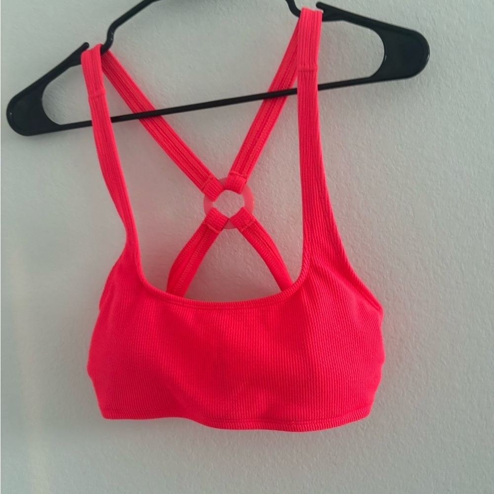 Neon Ribbed Swim Bikini Top - Picture 7 of 9